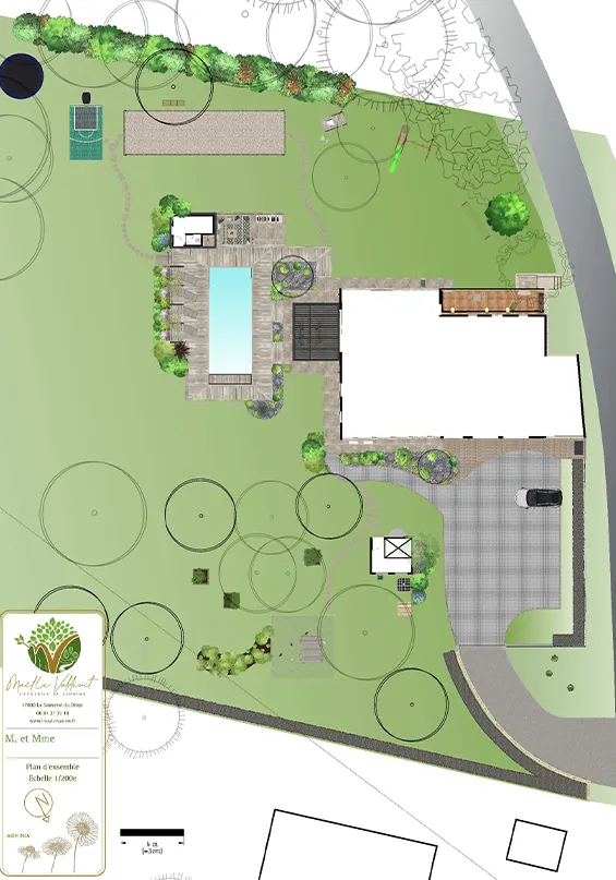 plan amenagement jardin exterieur maëlle valdevit création de jardins en 3D paysagiste miramont de guyenne marmande sainte foy la grande  47 eymet bergerac 24