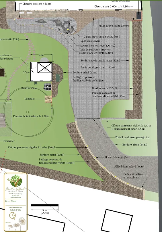plan detaille amenagement jardin exterieur maëlle valdevit création de jardins en 3D paysagiste miramont de guyenne marmande sainte foy la grande  47 eymet bergerac 24